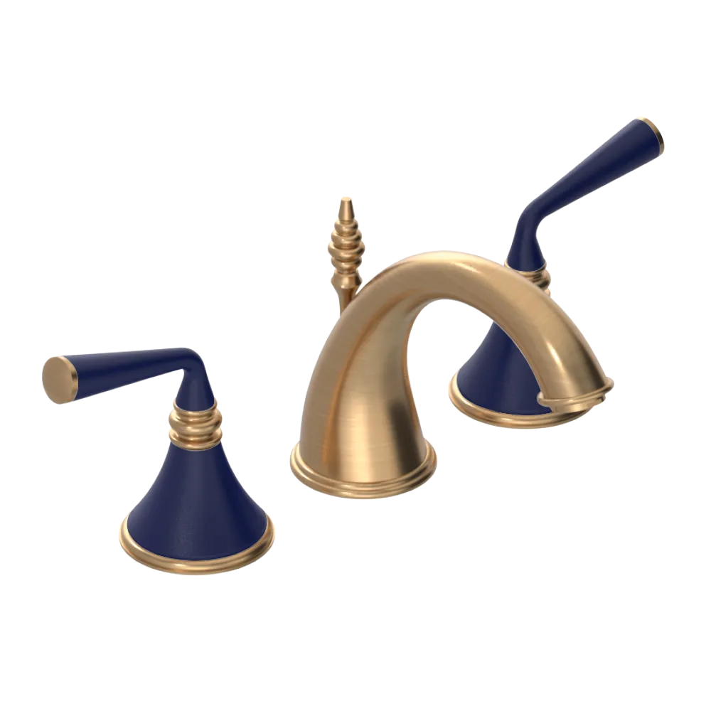 Rubinet Widespread Lav. Set. (less drain) Satin Gold