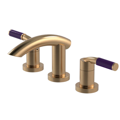 Rubinet Widespread Lav. Set. (less drain) Satin Gold