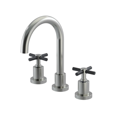 Rubinet Widespread Lav. Set. (less drain) Satin Nickel