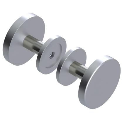 Rubinet Shower Door Knob (set) Satin Chrome