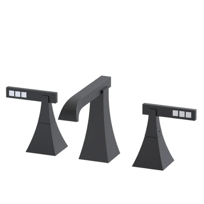 Rubinet Widespread Lav. Set. (less drain) Matt Black