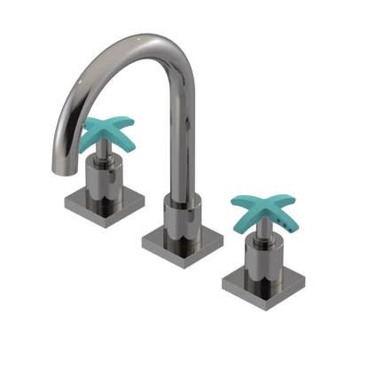 Rubinet Widespread Lav. Set. (less drain) Polished Nickel