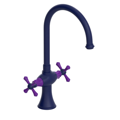 Rubinet Two Handle Single Hole Kitchen Set Midnight Blue