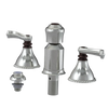 Rubinet Bidet Fitting with Spray, Diverter, and Vacum Breaker (Less Drain) Satin Nickel