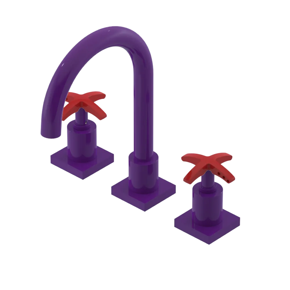 Rubinet Widespread Lav. Set. (less drain) Purple Haze