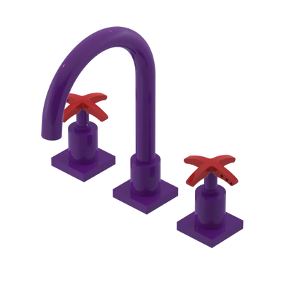 Rubinet Widespread Lav. Set. (less drain) Purple Haze