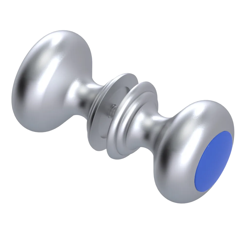 Rubinet Shower Door Knob (set) Satin Chrome