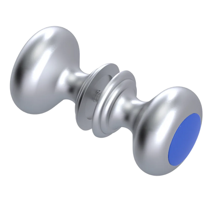 Rubinet Shower Door Knob (set) Satin Chrome