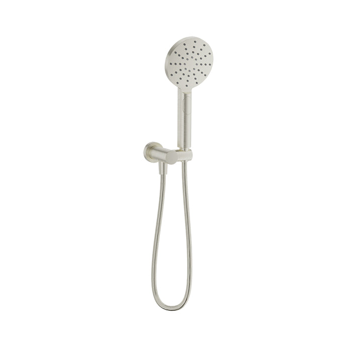 Baril 3-spray anti-limestone hand shower on wall-mounted supply elbow