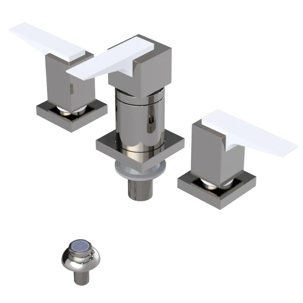 Rubinet Bidet Fitting with Spray, Diverter, and Vacuum Breaker (less drain) Polished Nickel