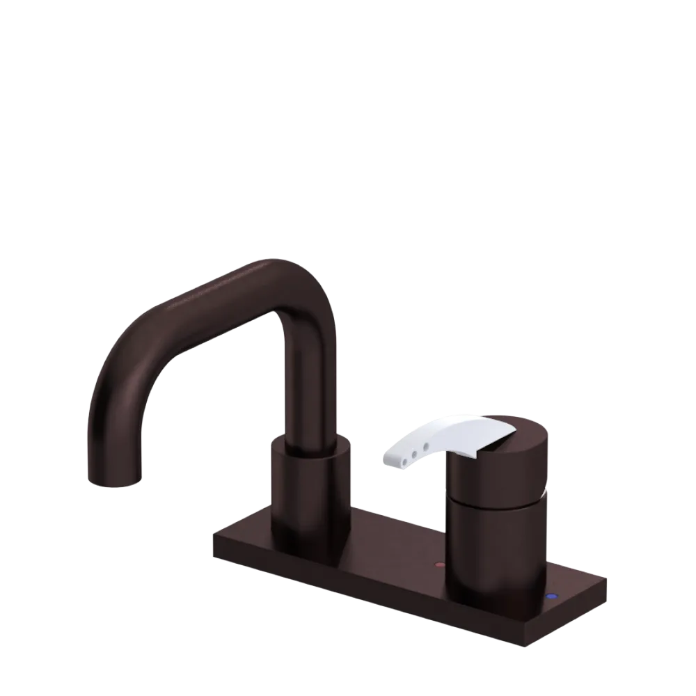 Rubinet 4" Centre Single Control Lav. Set. with Genesis spout (less drain) Oil Rubbed Bronze