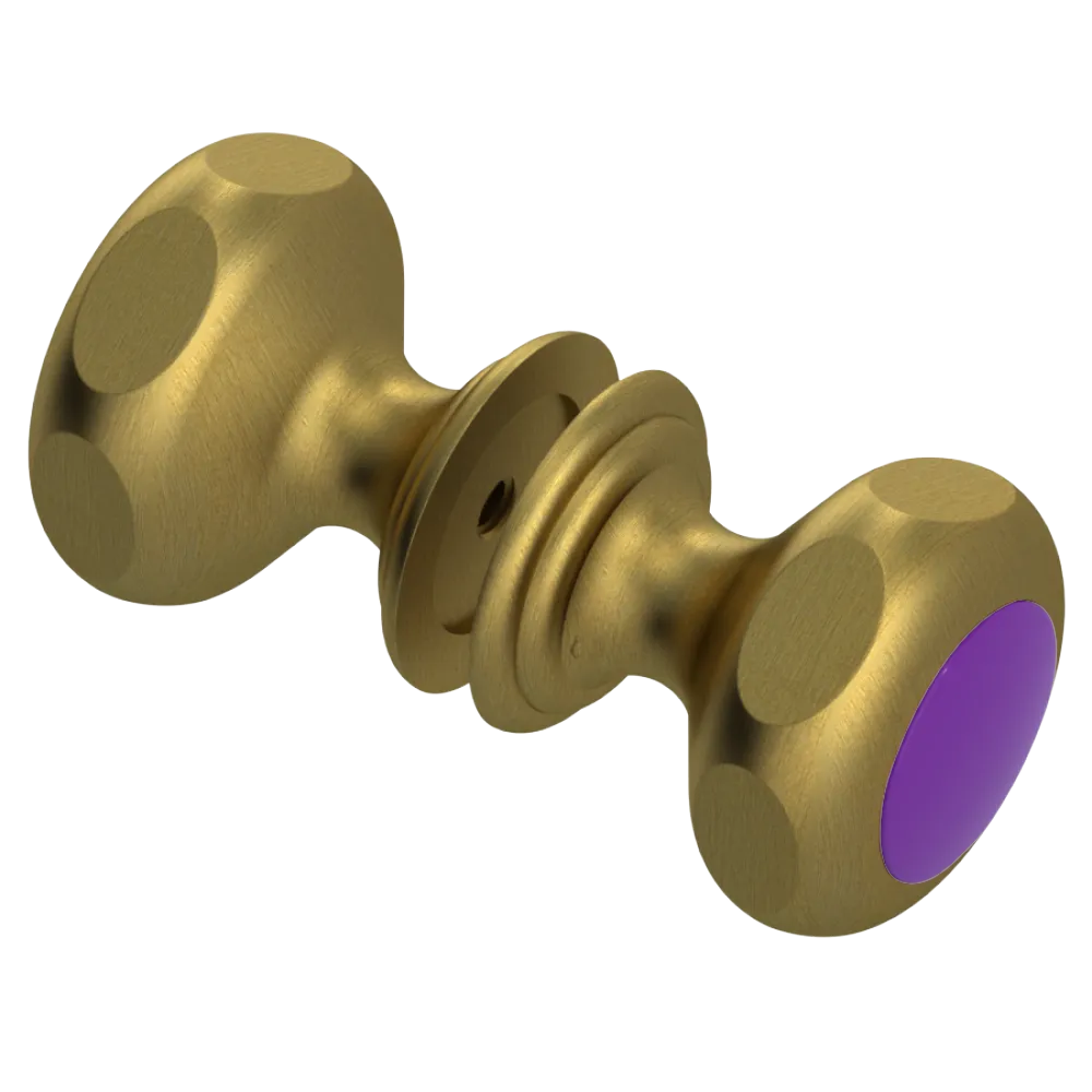 Rubinet Shower Door Knob (set) Antique Brass Matt