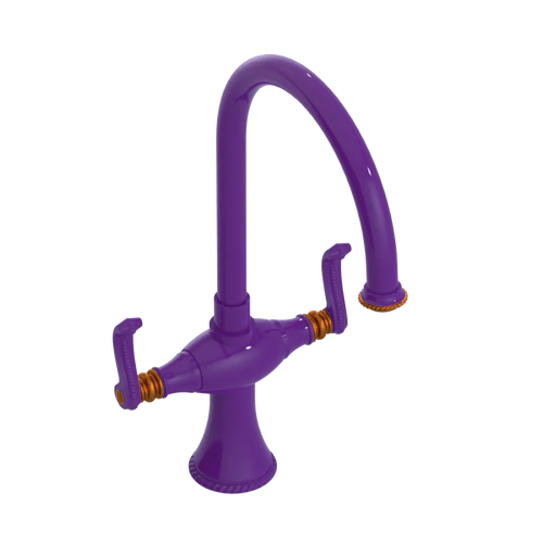 Rubinet Two Handle Single Hole Kitchen Set Purple Haze