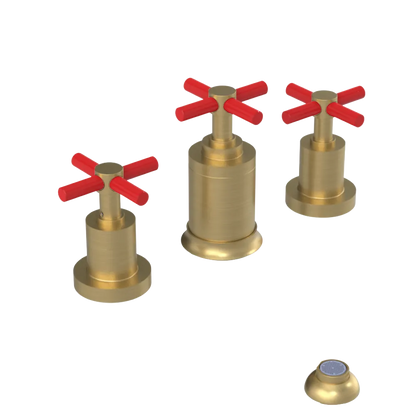 Rubinet Bidet Fitting with Spray, Diverter, and Vacuum Breaker (less drain) Satin Brass