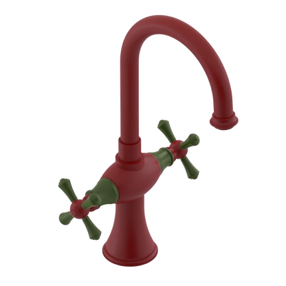 Rubinet Single Hole Dual Handle Lav. Set. (less drain) Maroon