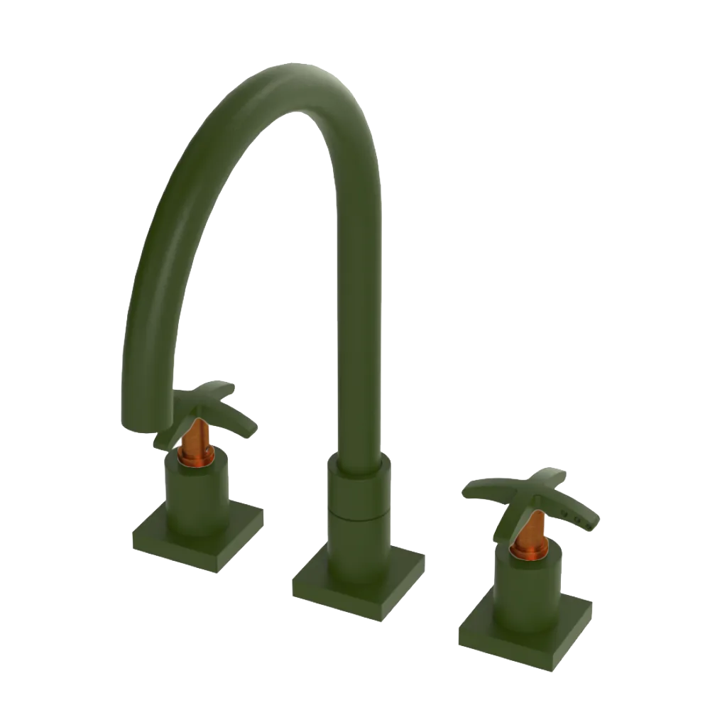 Rubinet Widespread Kitchen Set Green Envy