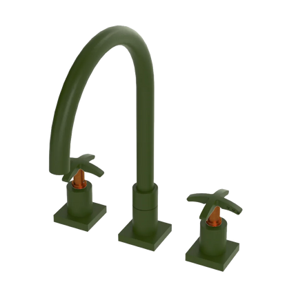 Rubinet Widespread Kitchen Set Green Envy