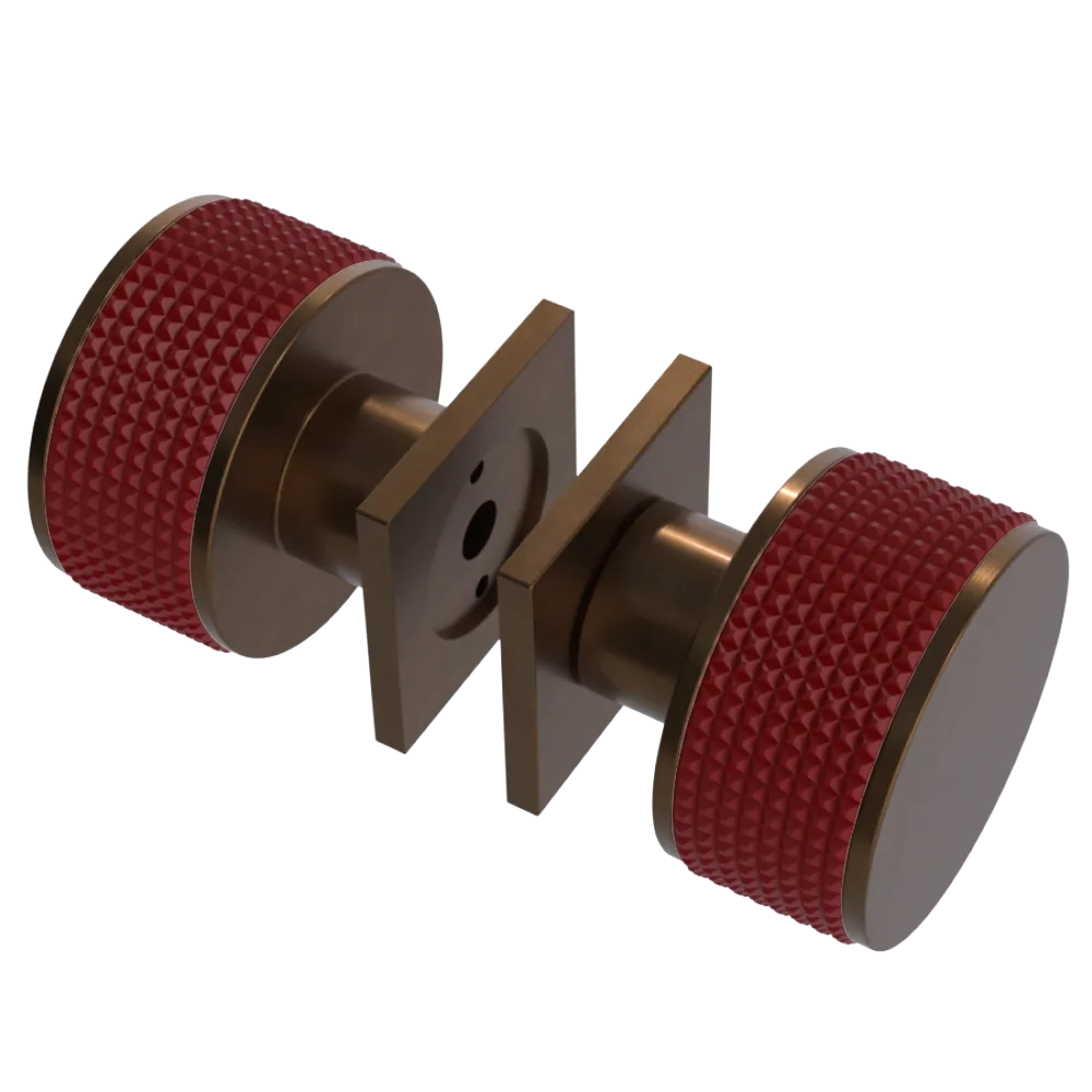 Rubinet Shower Door Knob (set) Tuscan Brass