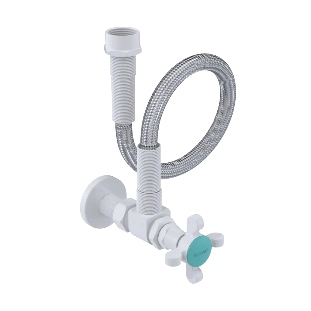 Rubinet Exposed Supply Kit (classic) White