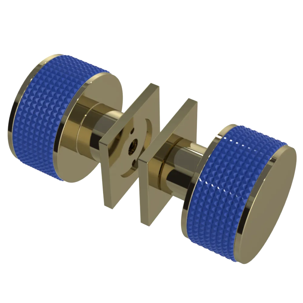 Rubinet Shower Door Knob (set) Natural Brass