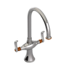 Rubinet Two Handle Single Hole Kitchen Set Polished Nickel