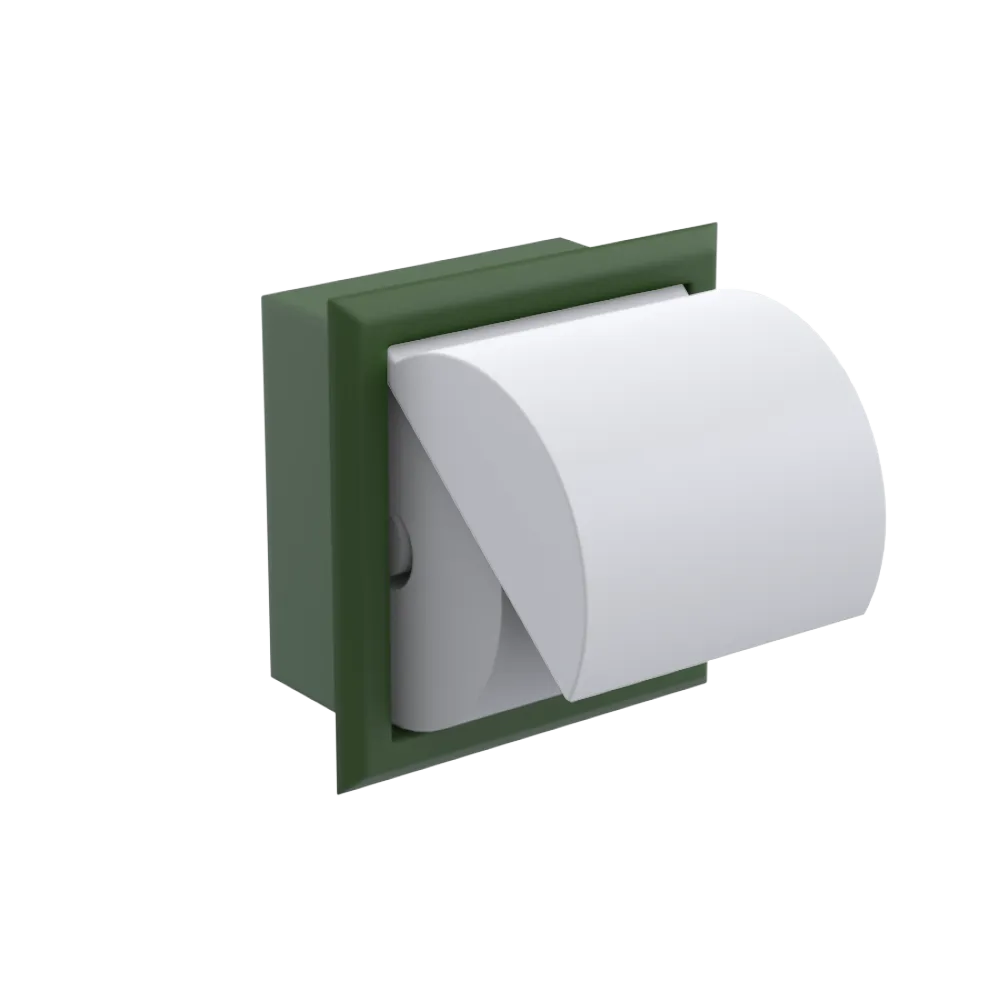 Rubinet RECESSED TOILET PAPER HOLDER Green Envy