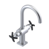 Rubinet Single Hole Dual Handle Lav. Set. (less drain) Satin Chrome