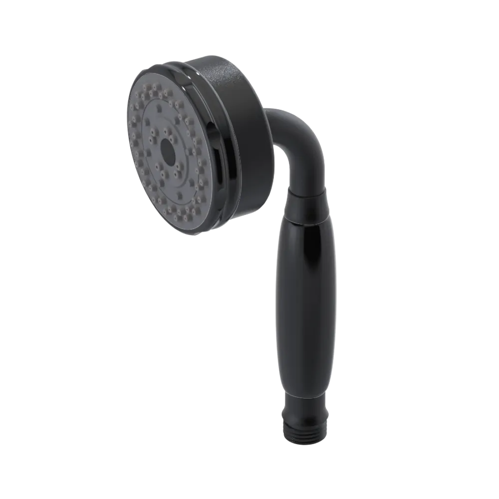 Rubinet 3 Function Hand Held Shower Only Matt Black