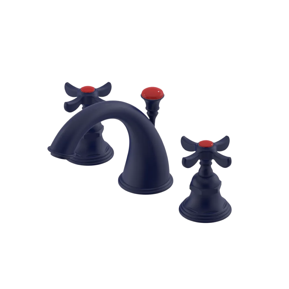 Rubinet Widespread Lav. Set. (less drain) Midnight Blue