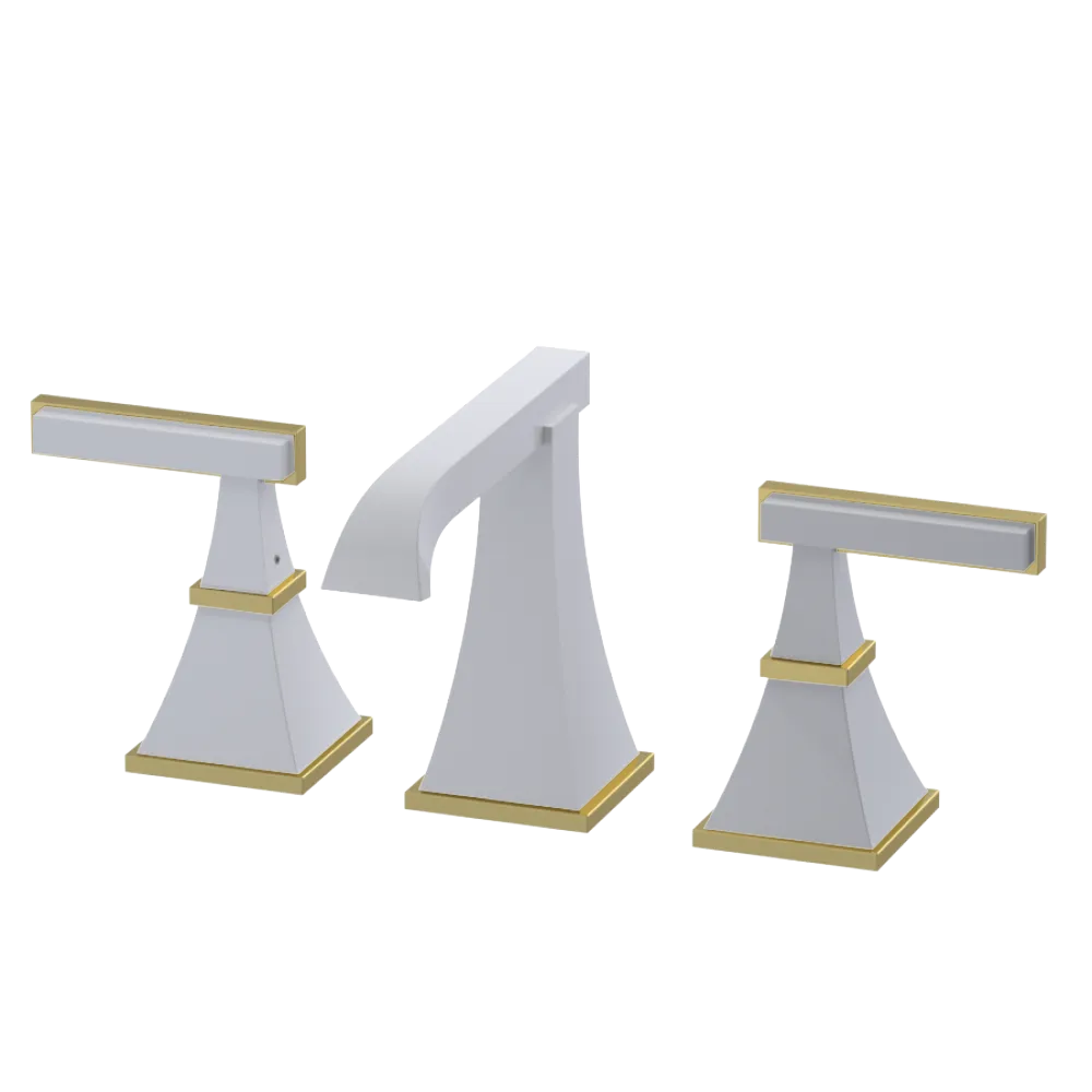 Rubinet Widespread Lav. Set. (less drain) White
