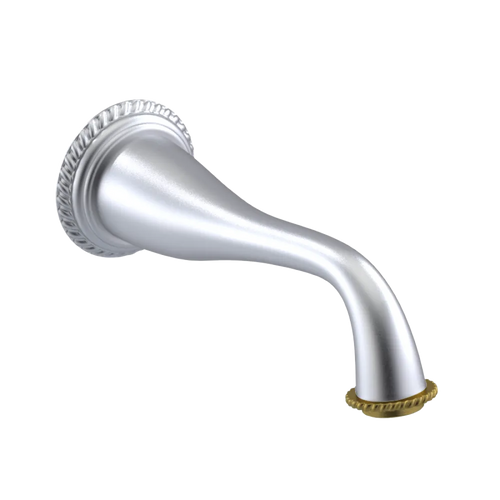 Rubinet Tub Filler Spout Wall Mount Satin Chrome