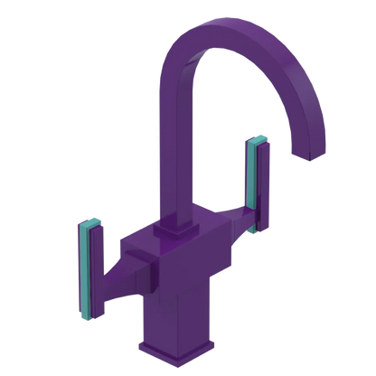 Rubinet Single Hole Dual Handle Lav. Set. (less drain) Purple Haze