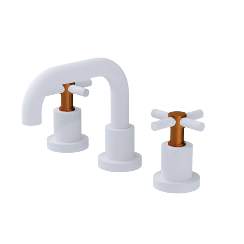 Rubinet Widespread Lav. Set. (less drain) Matt White