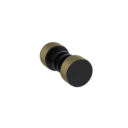 Rubinet Shower Door Knob (set) Matt Black