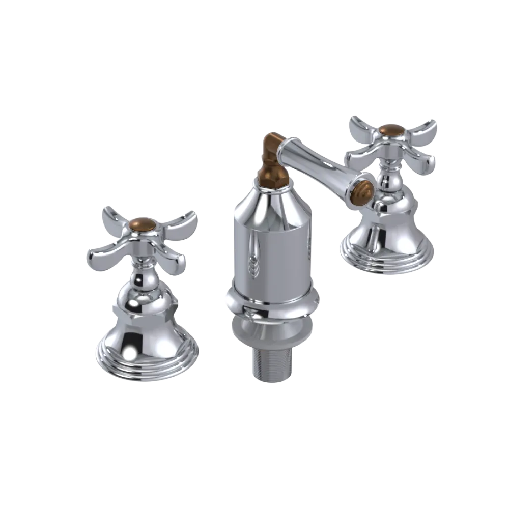Rubinet Bidet Fitting with Spray, Diverter, and Vacum Breaker (Less Drain) Chrome