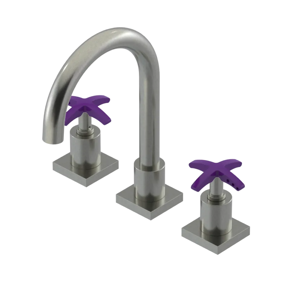 Rubinet Widespread Lav. Set. (less drain) Satin Nickel