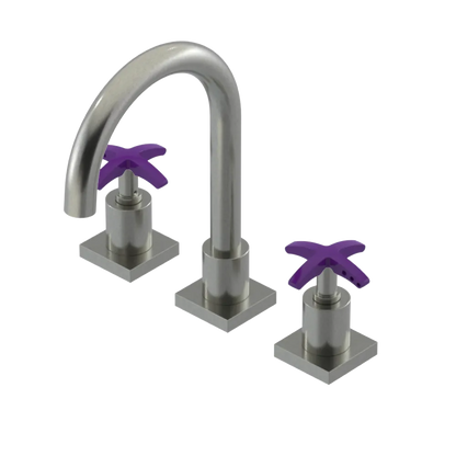 Rubinet Widespread Lav. Set. (less drain) Satin Nickel