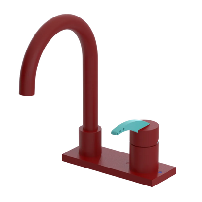Rubinet 4" Centre Single Control Lav. Set. (less drain) Maroon