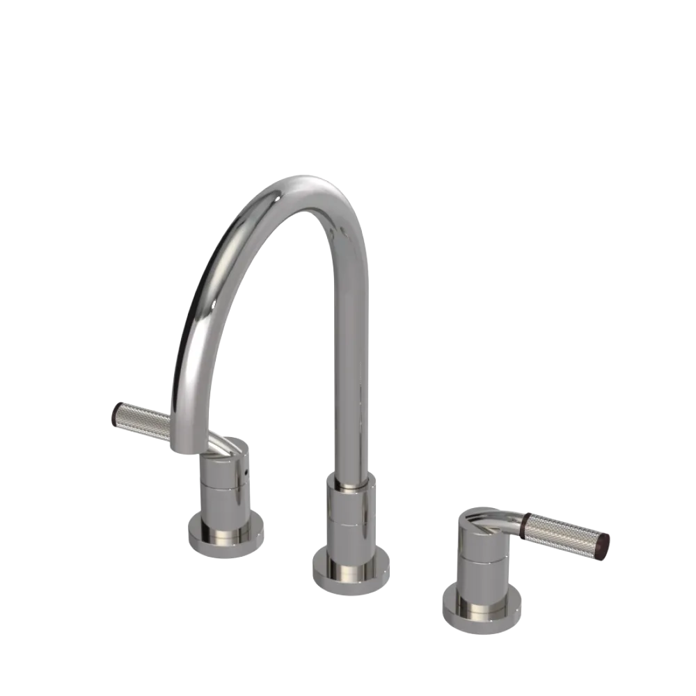 Rubinet Widespread Kitchen Set Polished Nickel
