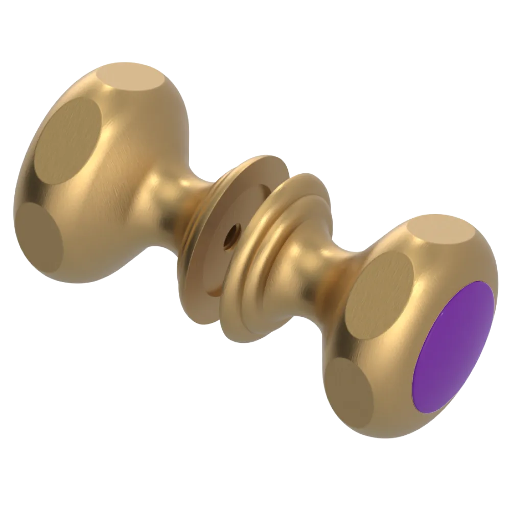 Rubinet Shower Door Knob (set) Satin Gold