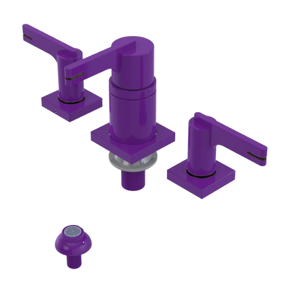 Rubinet Bidet Fitting with Spray, Diverter, and Vacum Breaker (Less Drain) Purple Haze