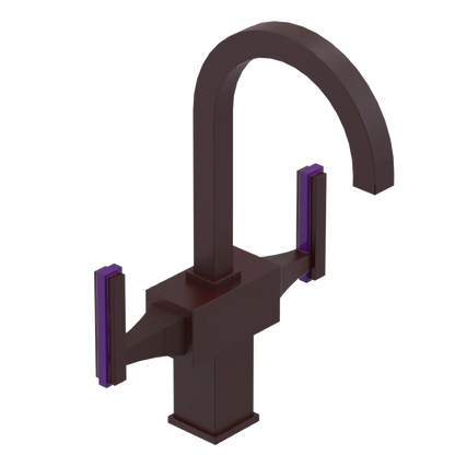 Rubinet Single Hole Dual Handle Lav. Set. (less drain) Bordeaux