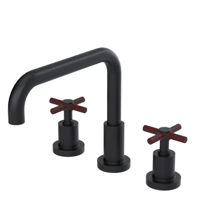 Rubinet Widespread Kitchen Set Matt Black