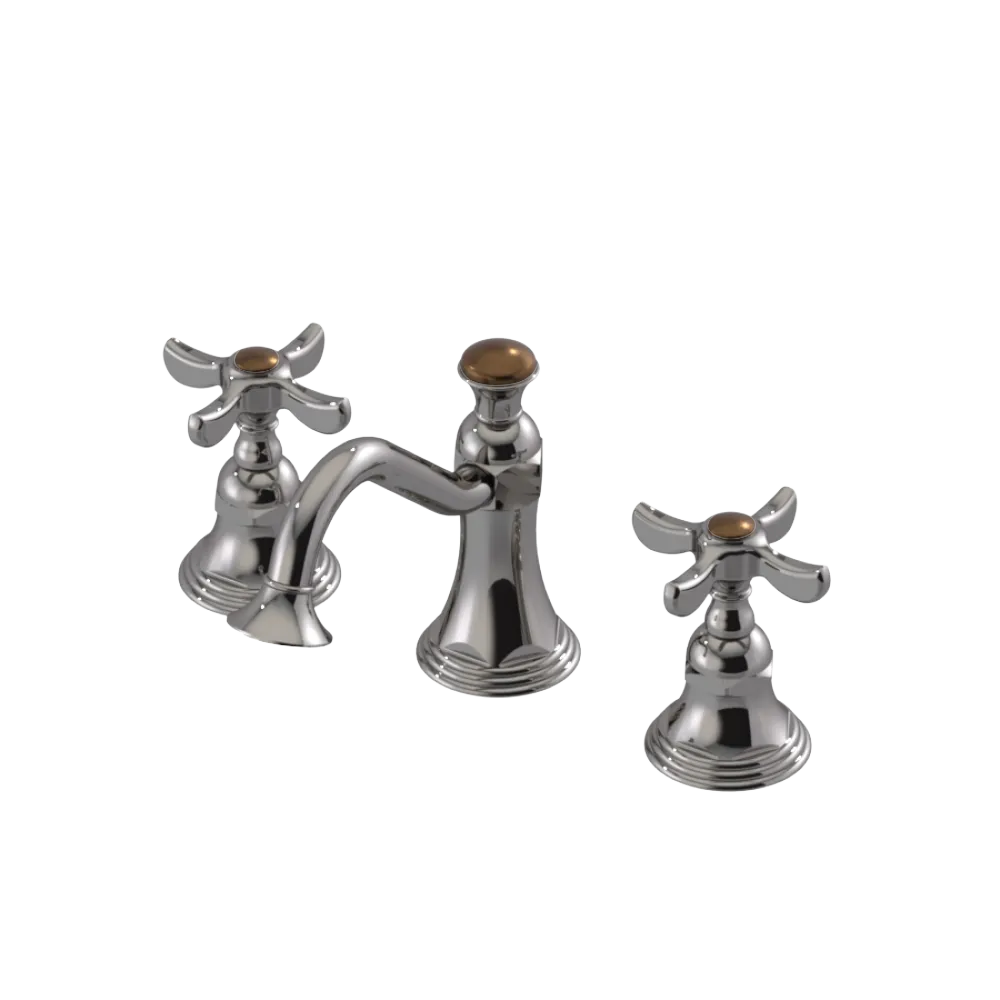 Rubinet Widespread Lav. Set. (less drain) Polished Nickel