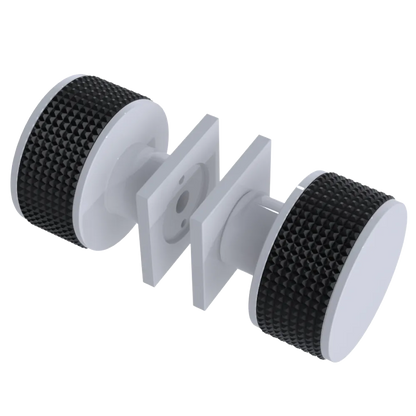 Rubinet Shower Door Knob (set) White