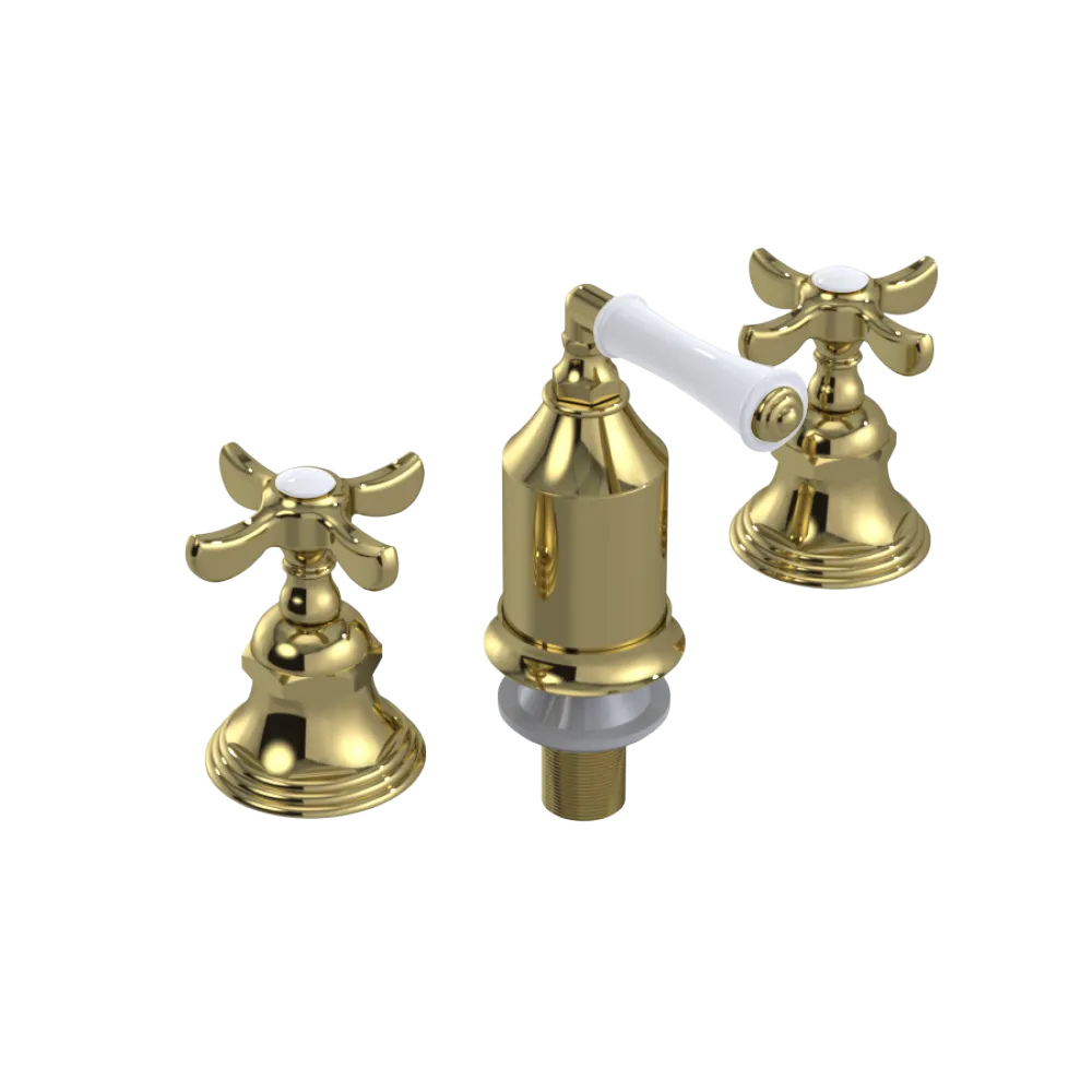 Rubinet Bidet Fitting with Spray, Diverter, and Vacum Breaker (Less Drain) Natural Brass