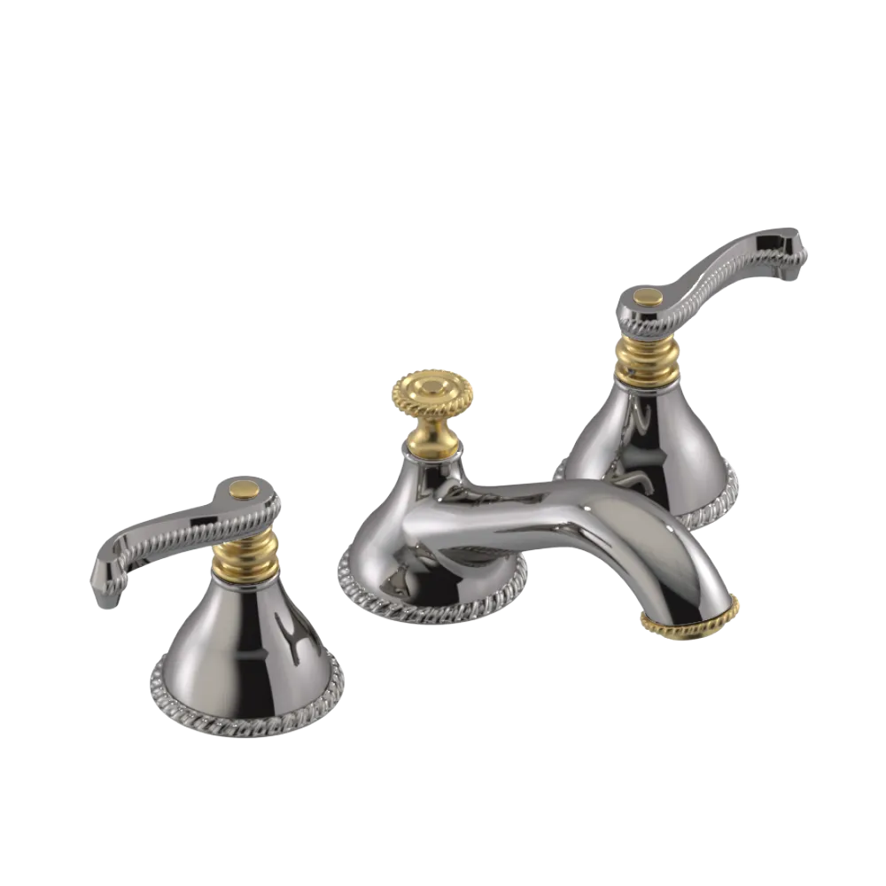 Rubinet Widespread Lav. Set. (less drain) Polished Nickel