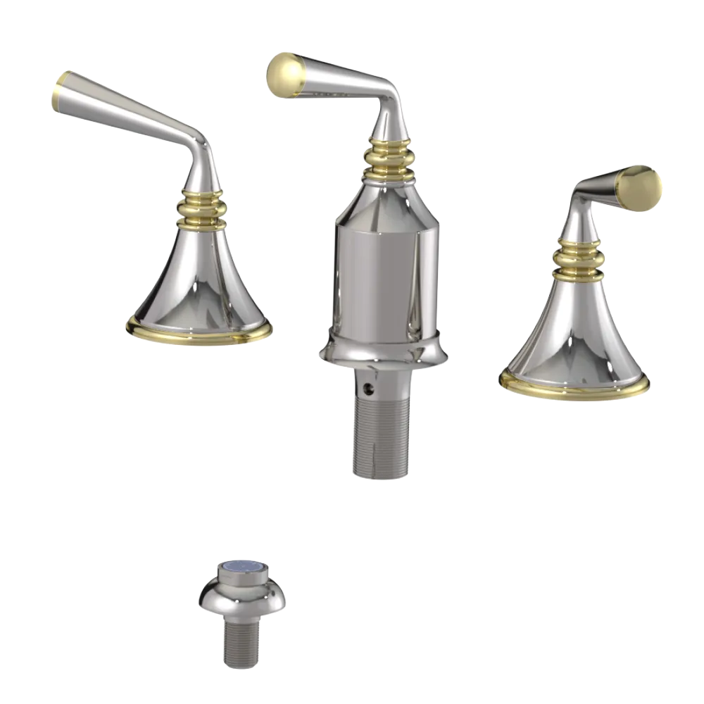 Rubinet Bidet Fitting with Spray, Diverter, and Vacum Breaker (Less Drain) Polished Nickel