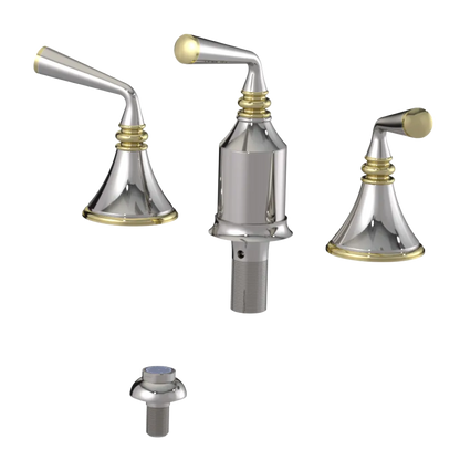 Rubinet Bidet Fitting with Spray, Diverter, and Vacum Breaker (Less Drain) Polished Nickel