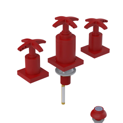 Rubinet Bidet Fitting with Spray, Diverter, and Vacuum Breaker (less drain) Maroon